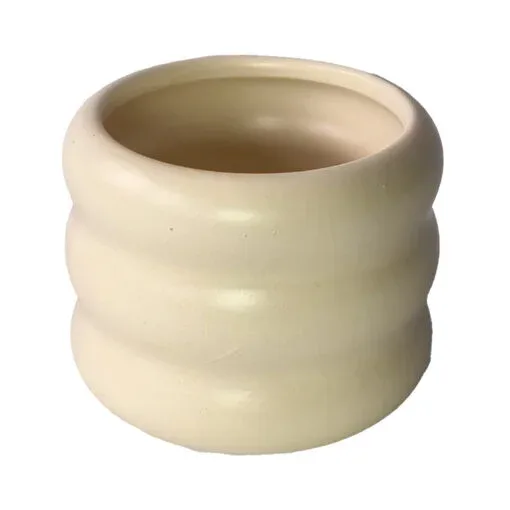 Maceta ceram.8c 3 anillos natural